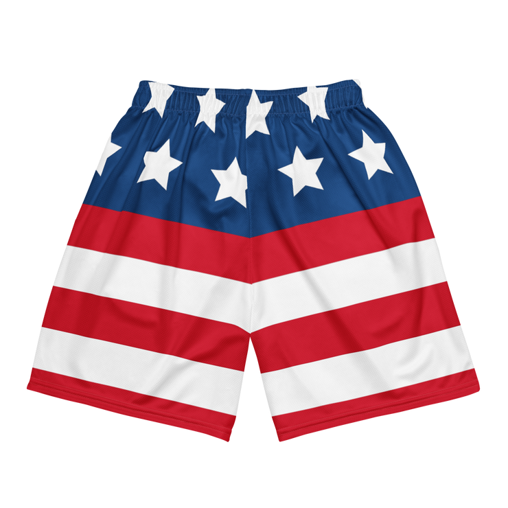 OBSRD STARS AND STRIPES MESH SHORTS
