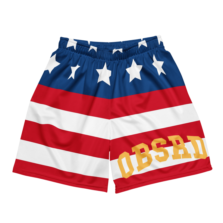 OBSRD STARS AND STRIPES MESH SHORTS